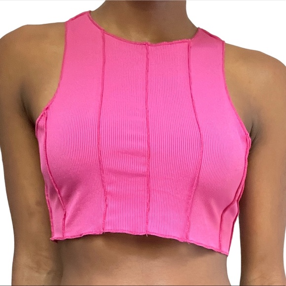 ✧･ﾟ: *✧･ﾟ:* PINK CROP TANK ✧･ﾟ: *✧･ﾟ:* - Picture 1 of 4
